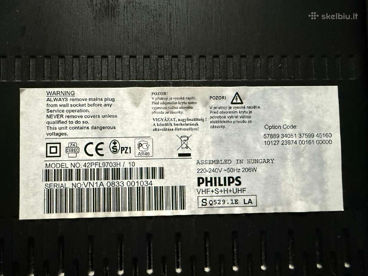 Parduodamas TV Philips 42pfl9703h/10 - nuotraukos Nr. 5