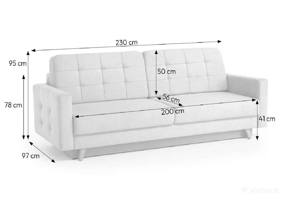 Minkšta sofa – lova su dėže patalynei „Vega" - nuotraukos Nr. 3