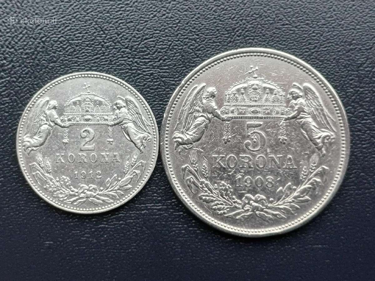 (676) 2 ir 5 kronos. Vengrija sidabras