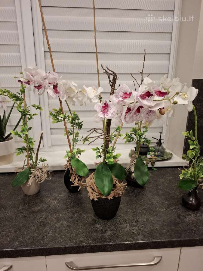 Dirbtinių orchidėjų puokštės - nuotraukos Nr. 2