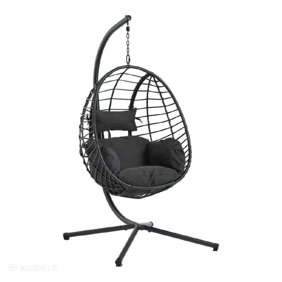 Premium pakabinamas juodas krėslas - nuotraukos Nr. 4