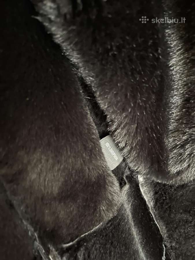 Bison kailių juodi avies kailio kailiniai S dydis - nuotraukos Nr. 7