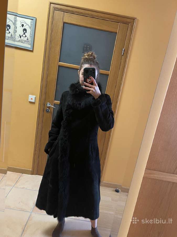 Bison kailių juodi avies kailio kailiniai S dydis - nuotraukos Nr. 11
