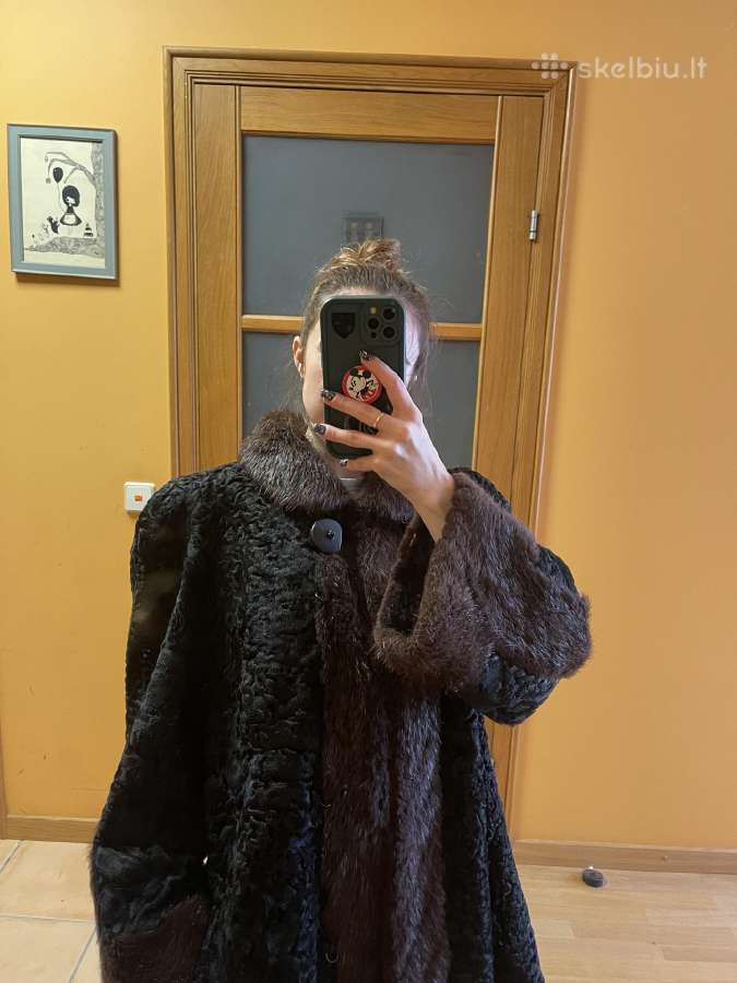 Tikro kailio kailiniai Karakulio kailiniai vintage - nuotraukos Nr. 2