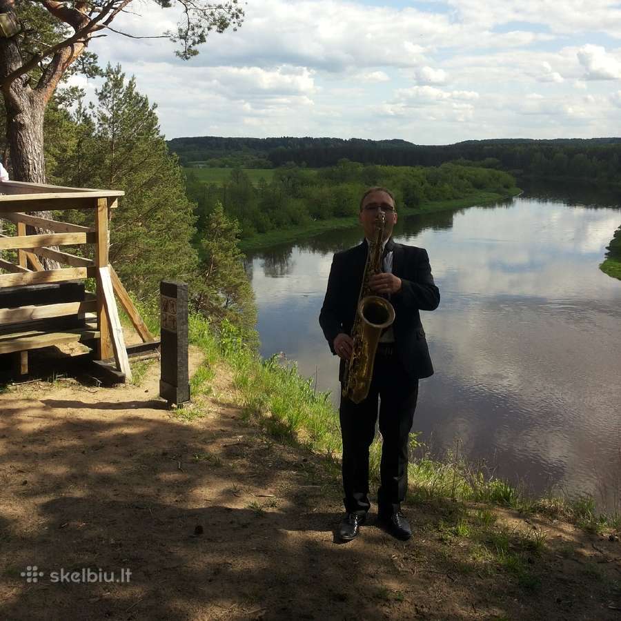 Saksofono Muzika. Muzikinis sveikinimas. Gėlės. - nuotraukos Nr. 3
