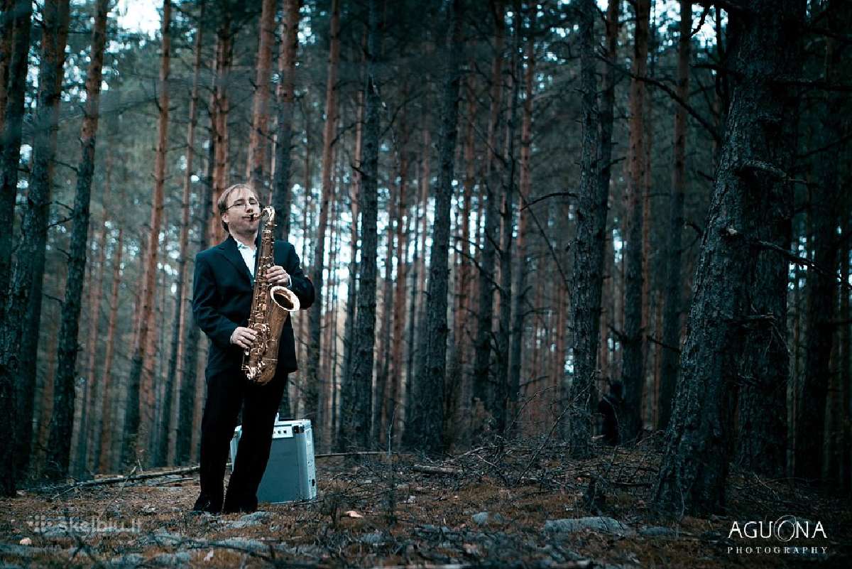 Saksofono Muzika. Muzikinis sveikinimas. Gėlės. - nuotraukos Nr. 4