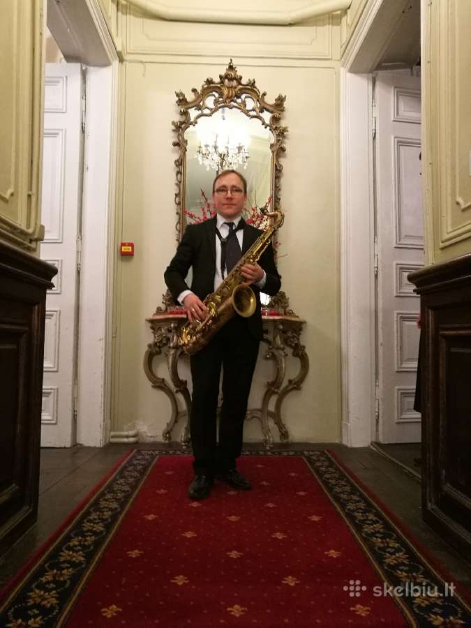 Saksofono Muzika. Muzikinis sveikinimas. Gėlės. - nuotraukos Nr. 9