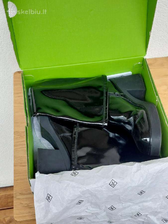 Dirbtinės odos latex auliniai aukštakulniai - nuotraukos Nr. 2