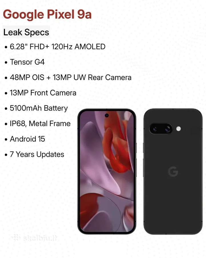 Pixel 9a 5G 8/128gb naujas garantija