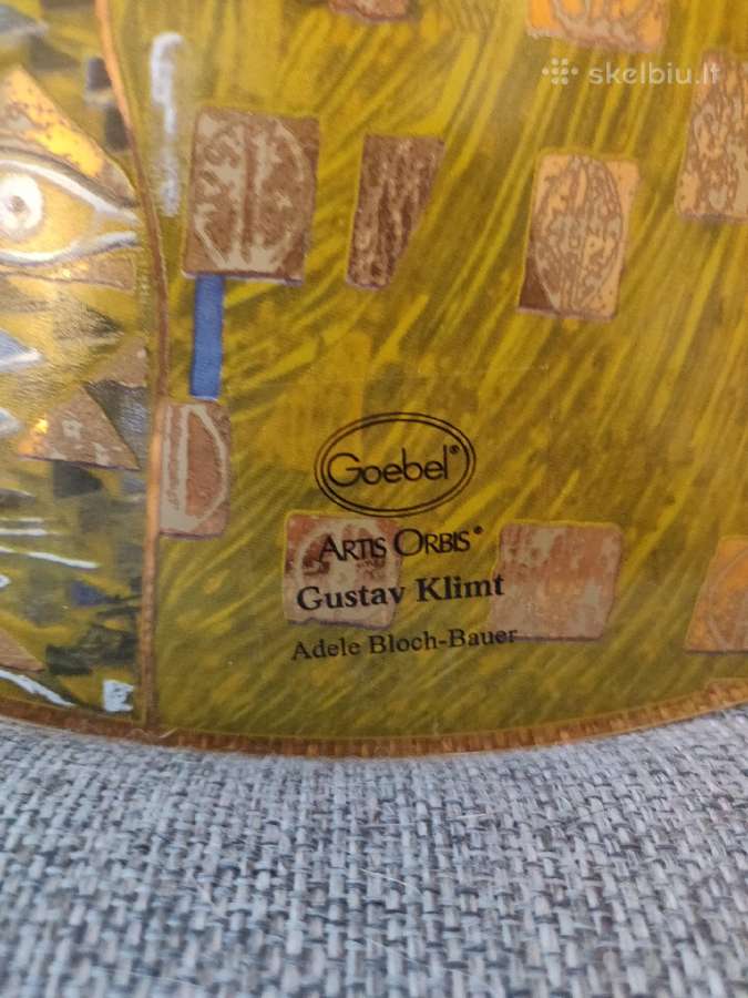 Goebel stiklinė lėkštė ranku darbo Gustav Klimt - nuotraukos Nr. 3