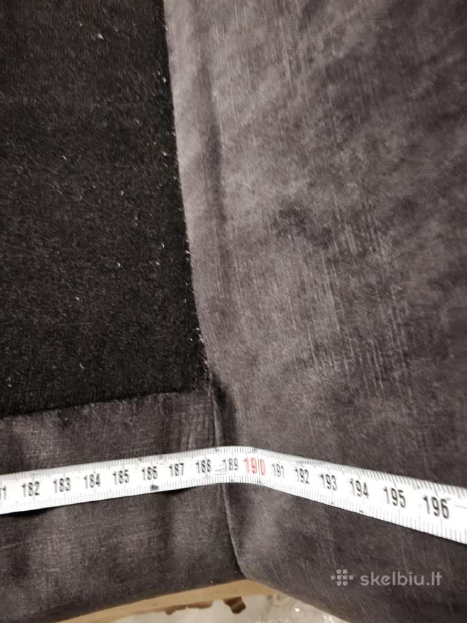 Sofa pilko veliūro - puikios būklės - nuotraukos Nr. 5