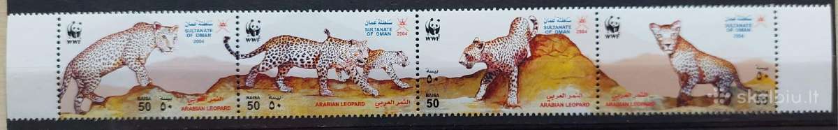 Omanas 2004 Wwf leopardai , švarūs Michel 590-593