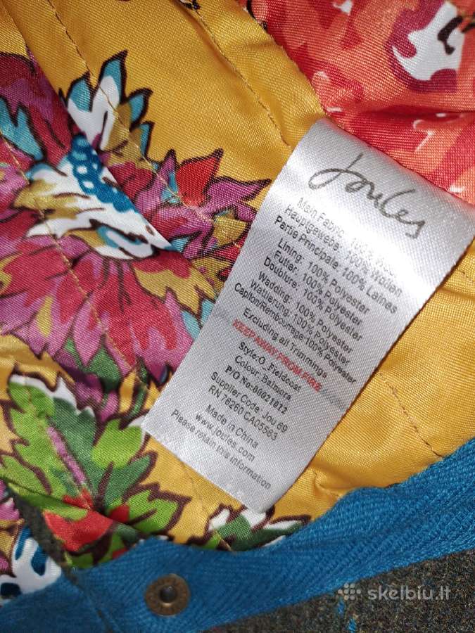 Joules XS d. vilnonis vintažinis svarkas/puspaltis - nuotraukos Nr. 5