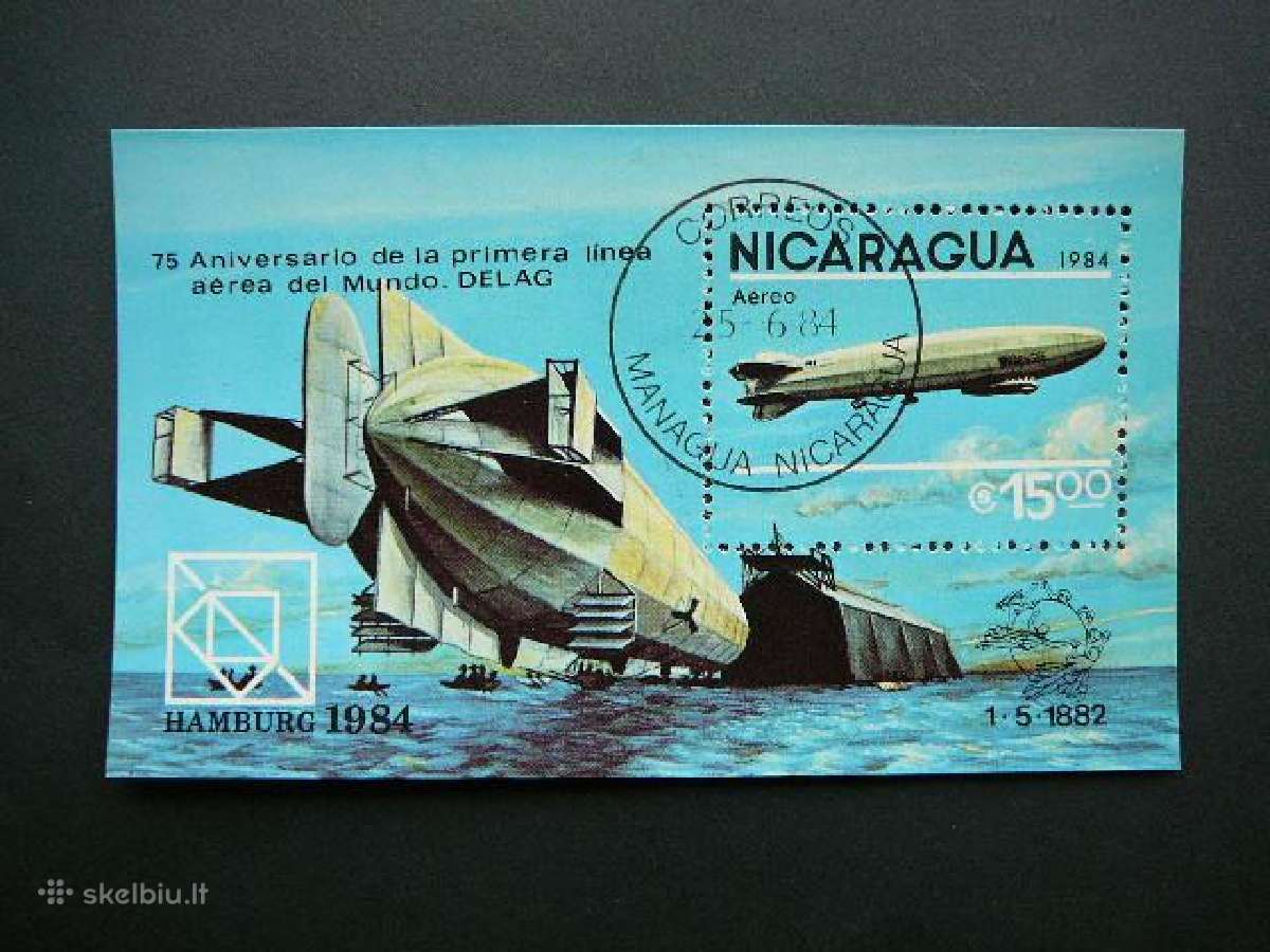 Dirizabliai Nikaragva 1984 antsp. nk832