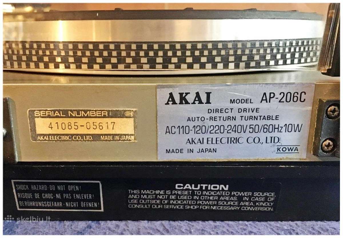 Akai Ap-206c Ap-206 Pioneer Pl-400 Pl-200 - nuotraukos Nr. 31