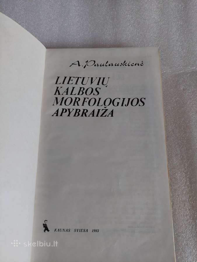 Lietuvių kalbos morfologijos apybraiža - nuotraukos Nr. 2