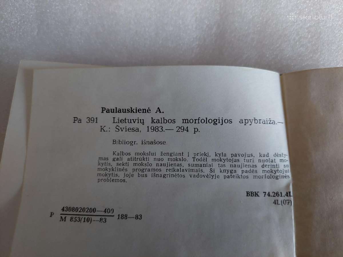 Lietuvių kalbos morfologijos apybraiža - nuotraukos Nr. 5
