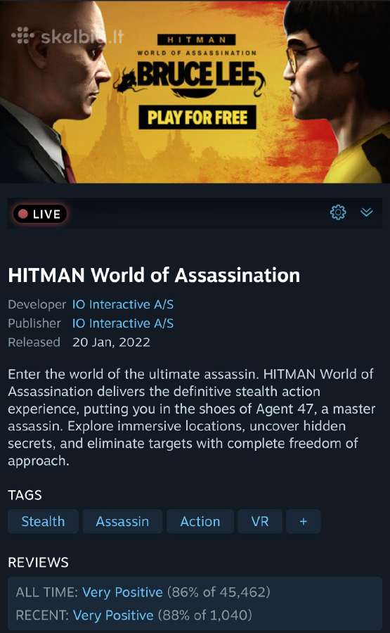 Hitman III (3) raktas