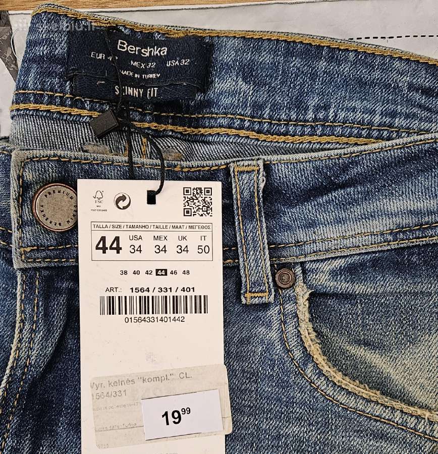 Kelnės Džinsinės Bershka Dydis 44 - nuotraukos Nr. 5
