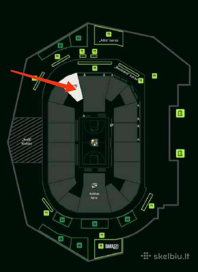 Bilietai Žalgiris - Fener aukštas I aukštas 2 bil