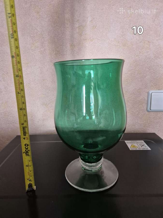 Vintažinės stiklo vazos-taurės - nuotraukos Nr. 6