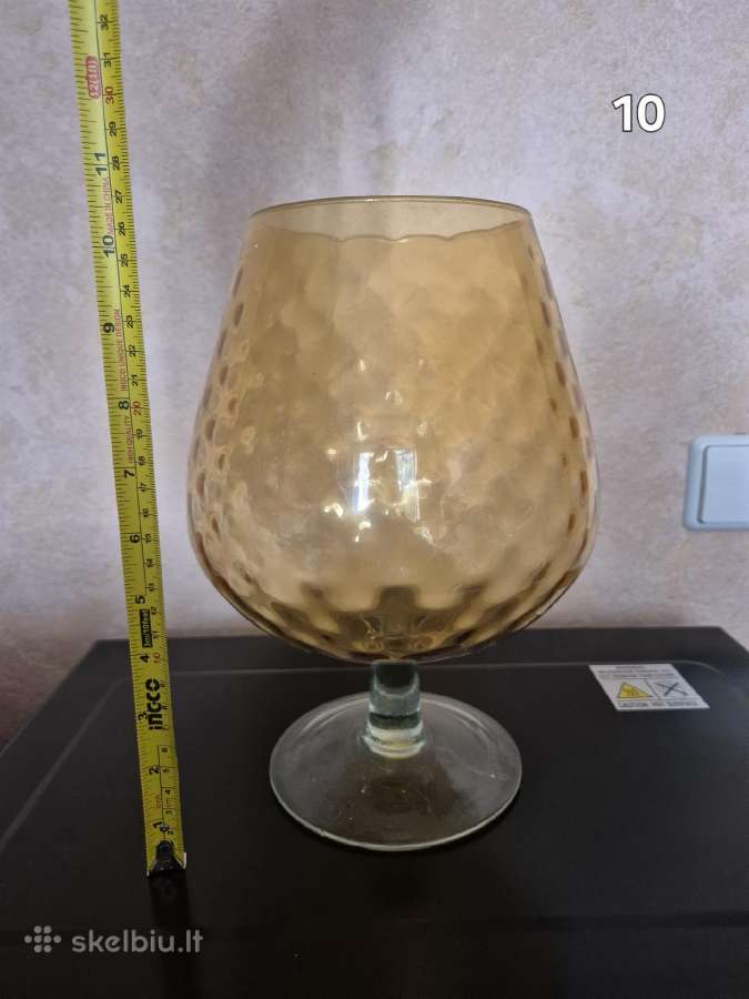 Vintažinės stiklo vazos-taurės - nuotraukos Nr. 7