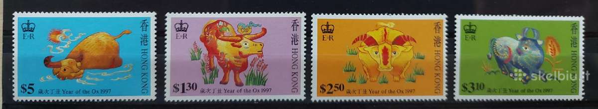 Honkongas 1997 jaučio metai, švarus, Michel 785-78