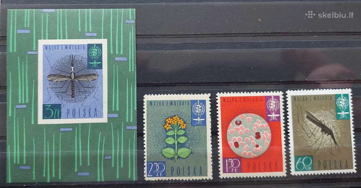 Lenkija 1962 Maliarija, švarus, Michel 1346-1348bl
