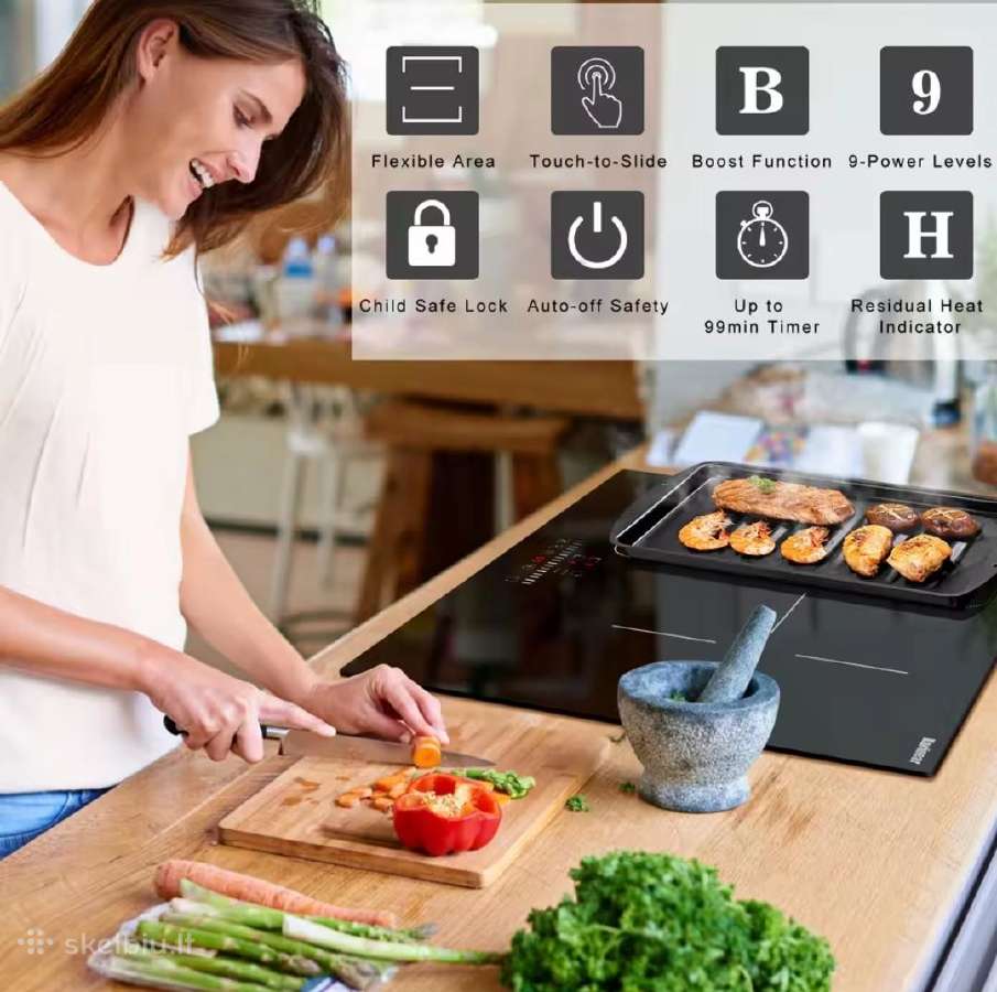 3k. Indukcinė kaitlentė Karinear su ,Flexi Zone" - nuotraukos Nr. 6