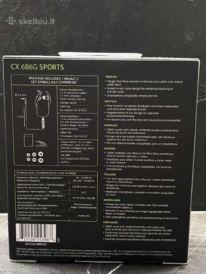 Sennheiser CX 686g Sports ausinės – naujos - nuotraukos Nr. 4