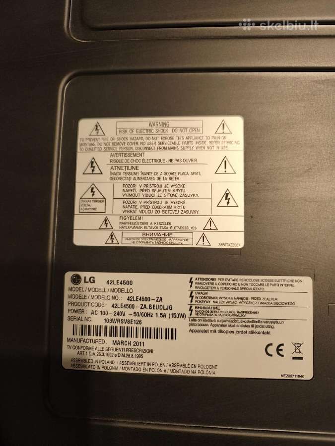 LG 42le4500 - nuotraukos Nr. 8