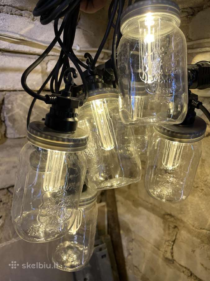 LED stiklainiukai ir burbuliukai kaledoms