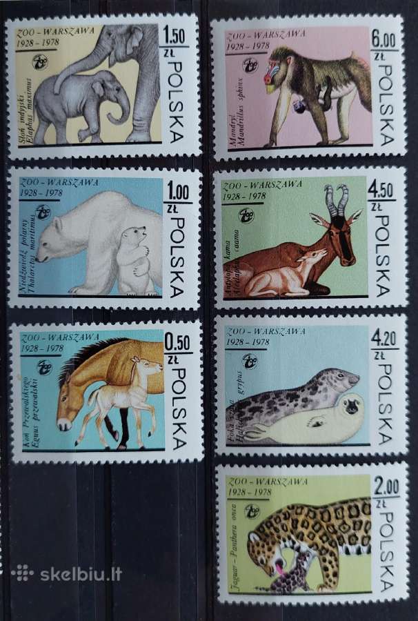 Lenkija 1978 zoologijos sodas, švarus, Michel 2584