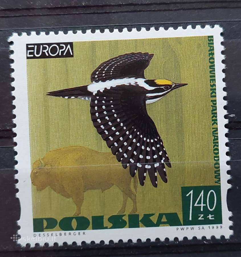 Lenkija 1999 paukštis, švarus, Michel 3763