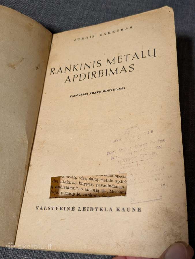 Rankinis metalų apdirbimas. J. Zareckas. (1943) - nuotraukos Nr. 4