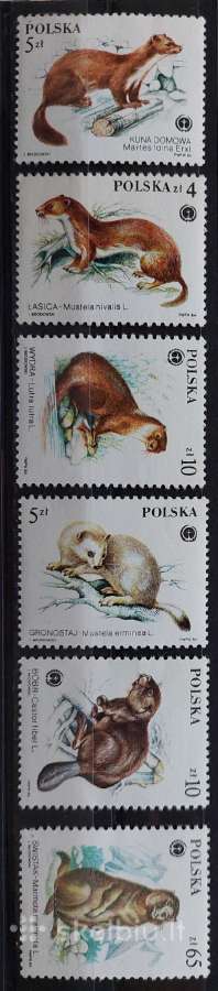 Lenkija 1984 gyvūnai, švarus, Michel 2946-2951