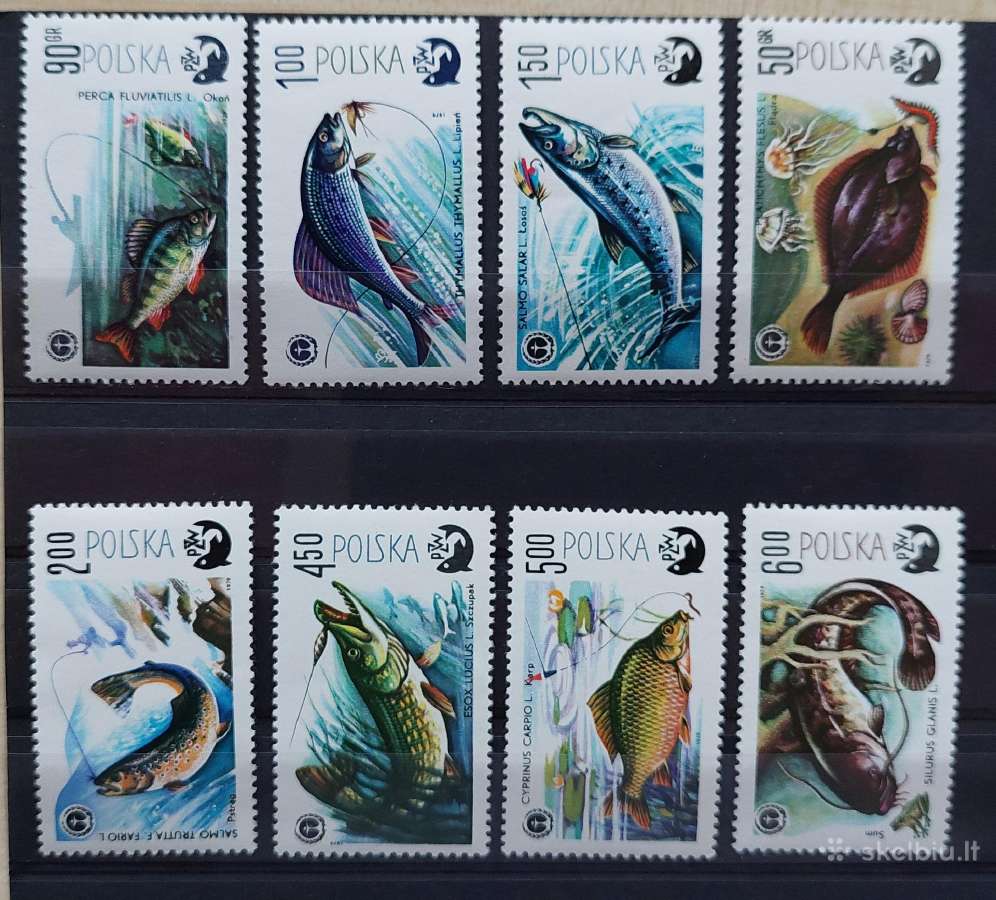Lenkija 1979 žvejyba, švarus, Michel 2616-2623
