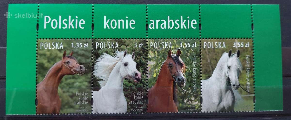 Lenkija 2007 arkliai, švarus, Michel 4323-4326