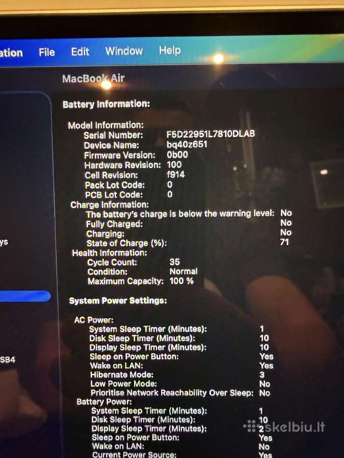 MacBook air m2 starlight color 256gb,8gb RAM 2022 - nuotraukos Nr. 7