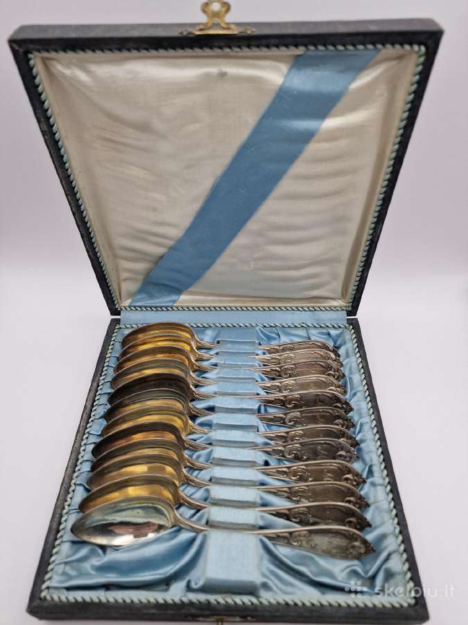 Sidabrinių šauštelių komplektas, 338 gr., 12 vnt