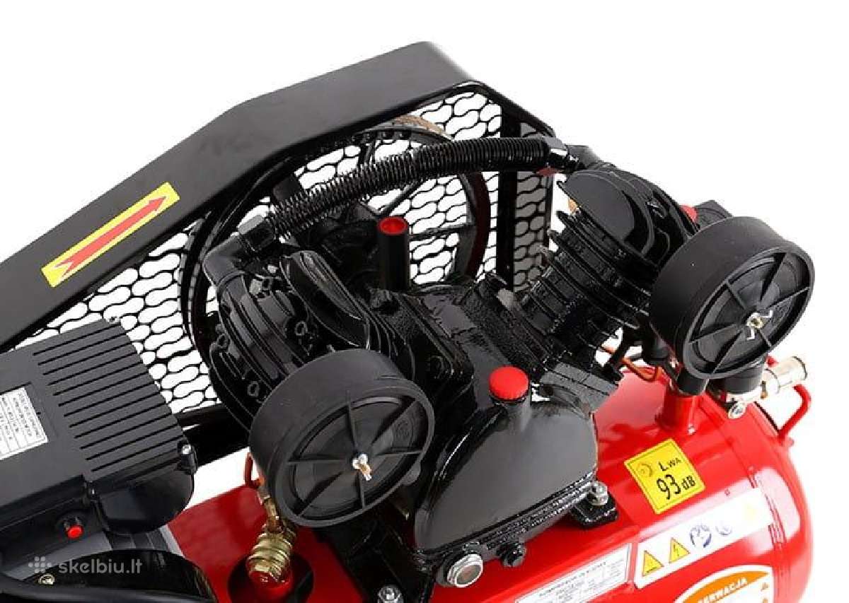 Diržinis Oro kompresorius 50l 100l / 2 stūmokliai - nuotraukos Nr. 4