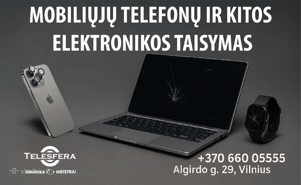 Telefonų, planšečių, kompiuterių remontas Vilnius