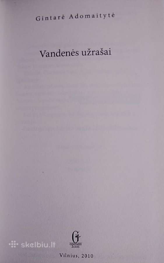 Vandenės užrašai - nuotraukos Nr. 2