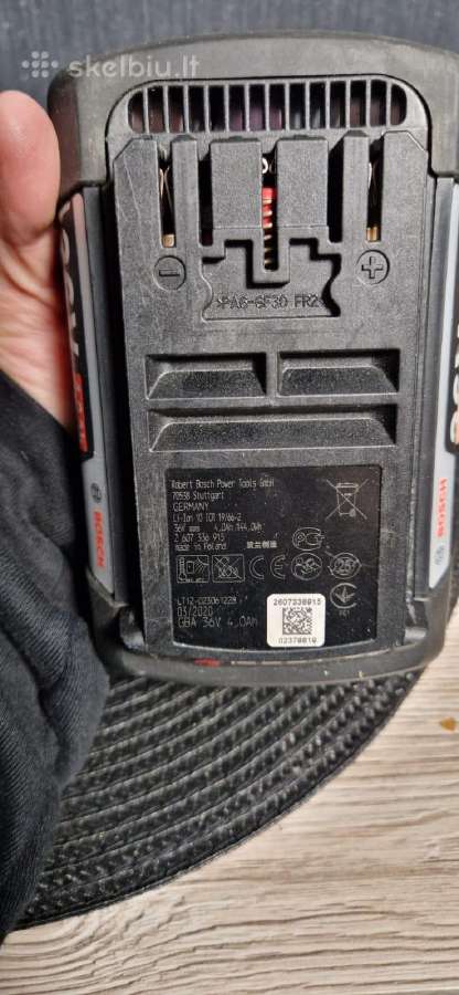 Bosch baterija 36v, 4,0ah - nuotraukos Nr. 3