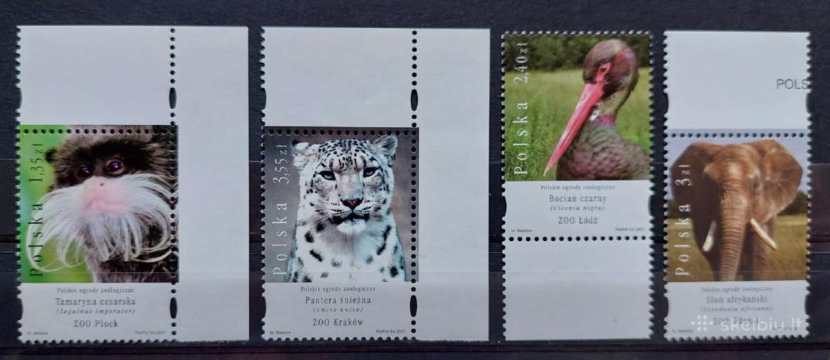 Lenkija 2007 zoologijos sodas, švarus, Michel 4327