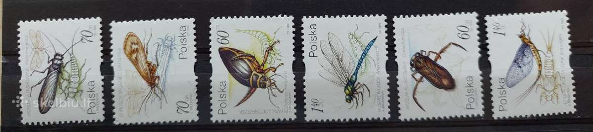 Lenkija 1999 vabzdžiai, švarus, Michel 3780-3785