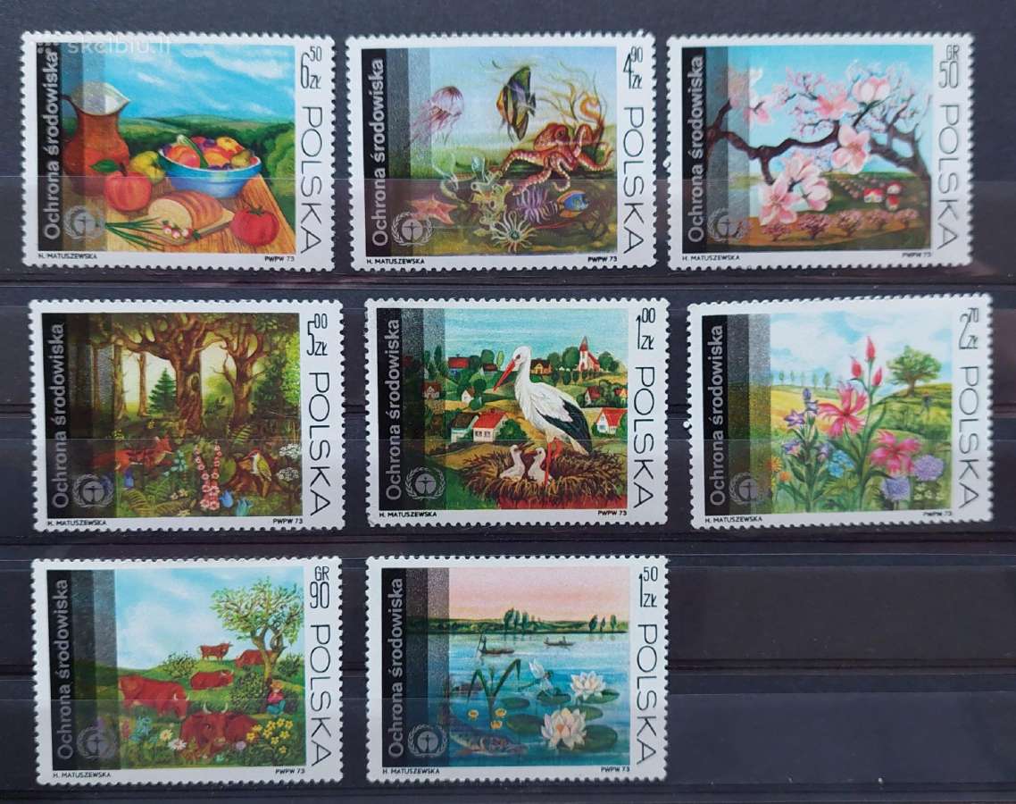 Lenkija 1973 gamta, švarus, Michel 2265-2272