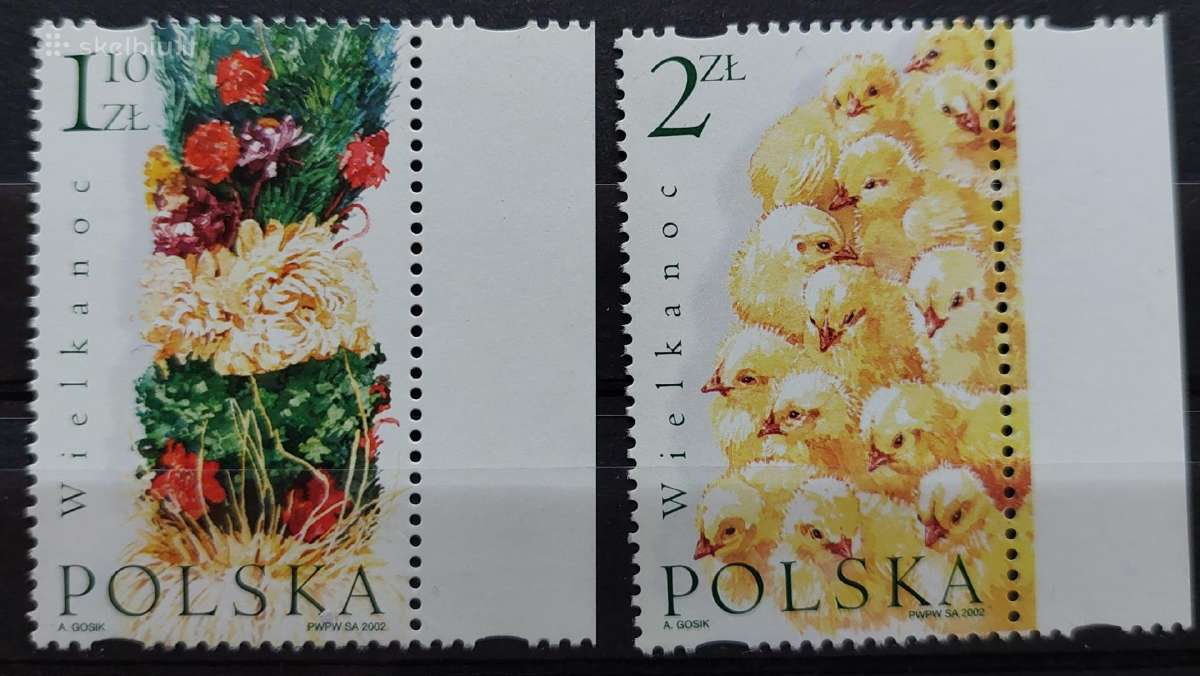 Lenkija 2002 Velykos, švarus, Michel 3958-3959