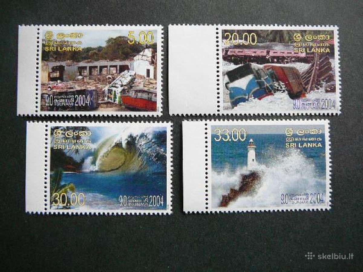 Svyturiai Cunamis Sri Lanka 2004 Mnh sr30