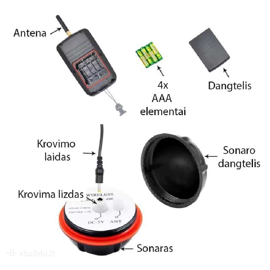 Echolotas Flytec 2,9 100m spalvotas - nuotraukos Nr. 2